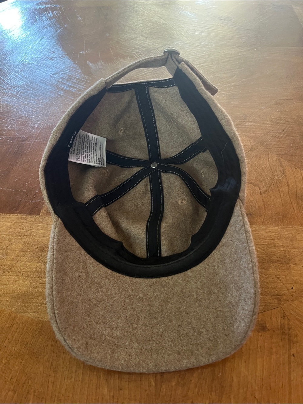 Wool Baseball Cap in Taupe - Picture 3 of 5